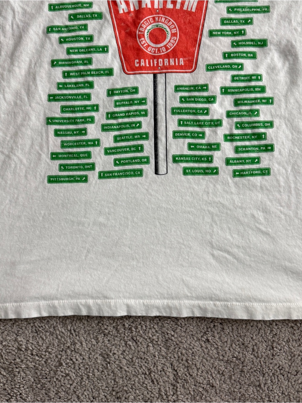 No Doubt Tragic Kingdom Tour ’97 Graphic T Shirt White Oversized 22” x 25.5” - Picture 8 of 8